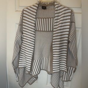 Fate Brown and White Striped Cardigan